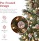 Pencil Christmas Tree Slim Frosted Tree with 250 Lights & Foldable Stand for Space Saving Holiday Decor
